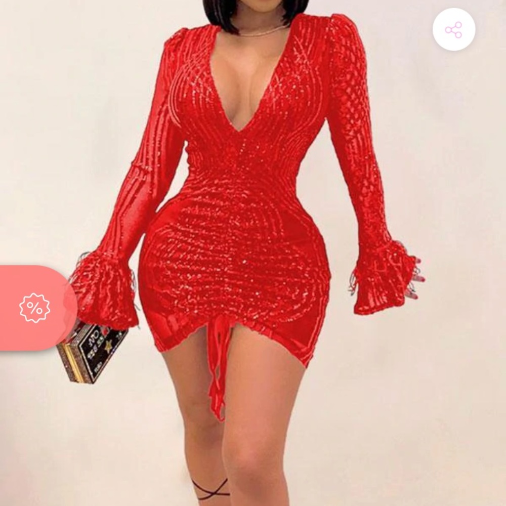SOLID COLOR SWEET LACE-UP MINI DRESS
